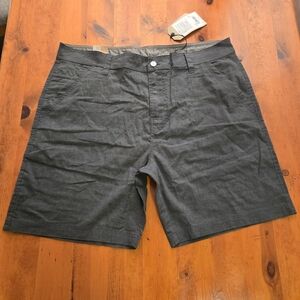 Prana Furrow Short in Grey/Blue Men's Size 38 Length 8" Standard Fit New
